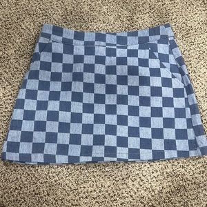 Pink lily checkered skort